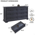 JXQTLINGMU Farmhouse 6 Drawers Dresser - Image 2