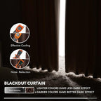 Deconovo Blackout Curtains, Thermal Insulated, W52 x L84 2 Panels, Back Tab - Image 5