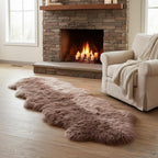 Premium Genuine Sheepskin Rug 2' x 6' Long Fur Soft & Natural Bedside Area Rug - Image 2