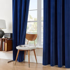 Joydeco Royal Blue Velvet Curtains 90 inch Curtains, Luxury Grommet Blackout - Image 8