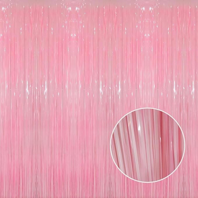 GOER 3.2 ft x 8.2 ft Foil Fringe Curtains Party Photo Backdrop Party Streamers by GOER