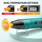 SEEKONE 350W Mini Heat Gun, Dual-Temp Model 500℉ & 842℉（260℃ & 450℃）Fast Heat - Image 2