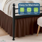 Rajlinen Ruffled Bed Skirt Queen, 24 Inch Drop Dust Ruffle - Image 8