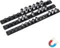 ALOANES Magnetic Socket Organizer Set, 3-Piece Heavy Duty Aluminum Socket by Aloanes