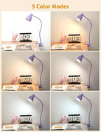 BOHON Desk Lamp with Clamp, 10W 38 LED Clip on Light, 5 Color 10 Brightness - Image 2