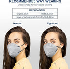 HUHETA KN95 Face Mask 60 Pack, 5-Ply Breathable & Comfortable Safety Mask - Image 3