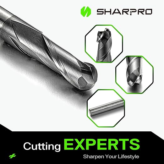 Carbide Ball Nose End Mill 2 Flute 3/16 Inch SHK. and Cutting Dia. 3D Carving - Image 4