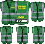 BeautyWill Custom Safety Vest Customized Logo Class 2 High Visibility by BeautyWill