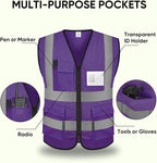 TICONN Reflective Safety Vest High Visibility Class II Mesh Vest - Image 4