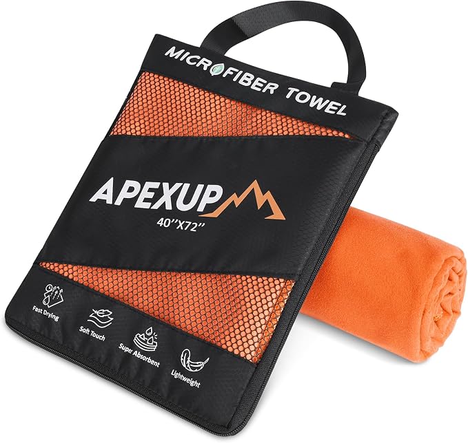 APEXUP Microfiber Travel Towel, Ultra Absorbent Quick Dry Towels, Lightweight by APEXUP