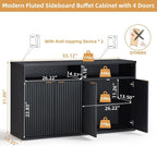 LEYAOYAO Fluted Buffet Cabinet - Image 2