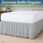 Rajlinen Ruffled Bed Skirt Full, 14 Inch Drop Dust Ruffle - Image 2