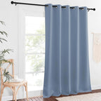 NICETOWN Blackout Stone Blue Curtain 102 inches Length, Grommet Thermal - Image 2