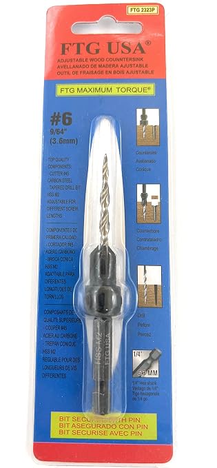 FTG USA Adjustable Wood Countersink Drill Bit #6 - Image 2