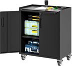Metal Tool Storage Cabinet for Garage, Mobile Heavy Duty Garage Tool Chests & by OPTYMIRA