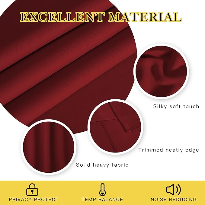 NICETOWN Blackout Curtains 120 inch Length - Image 2