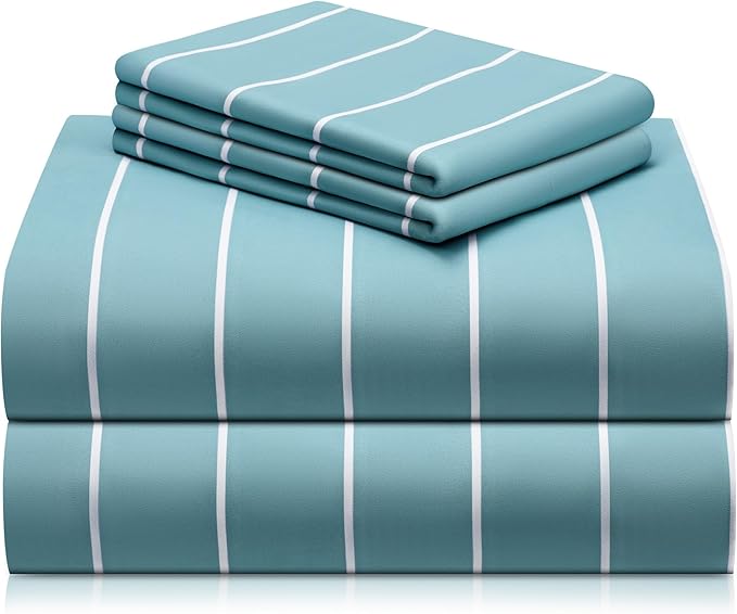 LuxClub 4 PC Queen Sheet Set, Deep Pockets Wrinkle Free Cooling Bed Sheets by LuxClub