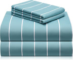 LuxClub 4 PC Queen Sheet Set, Deep Pockets Wrinkle Free Cooling Bed Sheets by LuxClub
