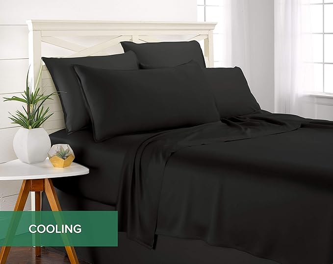 Pure Bamboo Twin Sheets, Genuine 100% Organic Viscose Derived from Bamboo Bed - Image 5