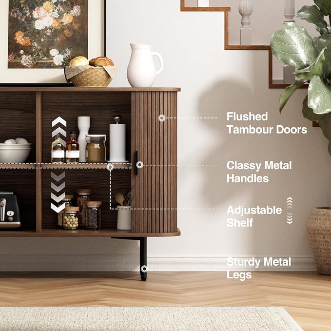 47''W x 32''H Buffet Sideboard Cabinet - Image 7