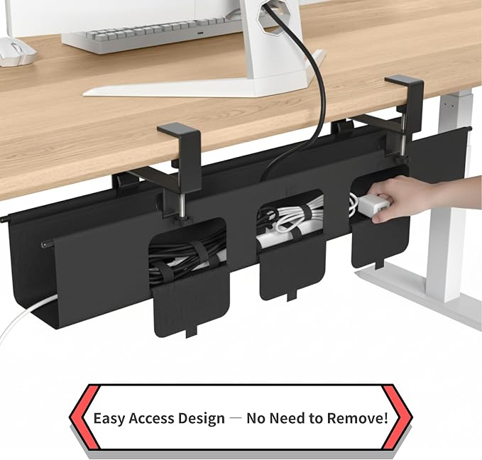 Under Desk Cable Management Tray, 36” Cord Organizer - Image 4