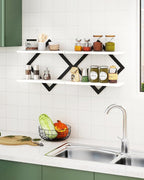 IBUYKE Floating Shelves, 15 Inch Wall Shelf Set of 2, Wall Mounted Shelves - Image 6