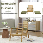 HEAH-YO Modern Accent Chair, Upholstered Boucle Fabric Living Room Chair - Image 8