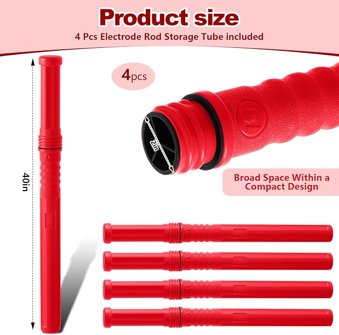 Tandefio 4 Pcs Welding Rod Storage Tube 40 Inch Tig Rod Storage Canisters - Image 2