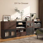 Stackable Storage Drawers, Wood Stackable Closet Organizer Modern Large - Image 2