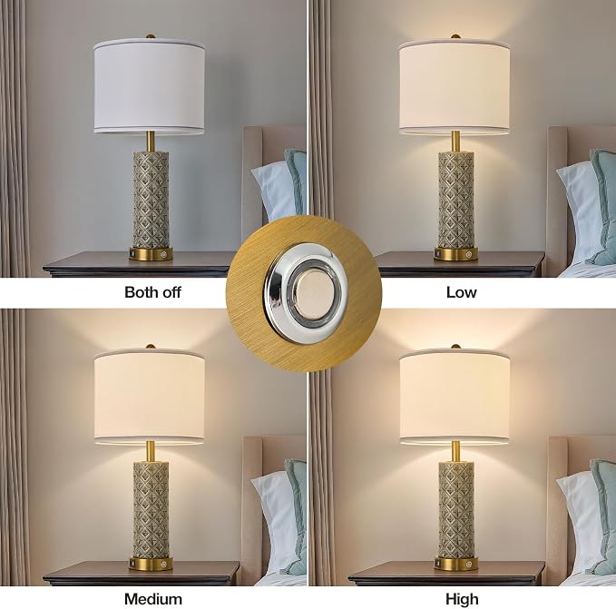 Set of 2 Table Lamp for Living Room Bedroom Farmhouse - Image 5
