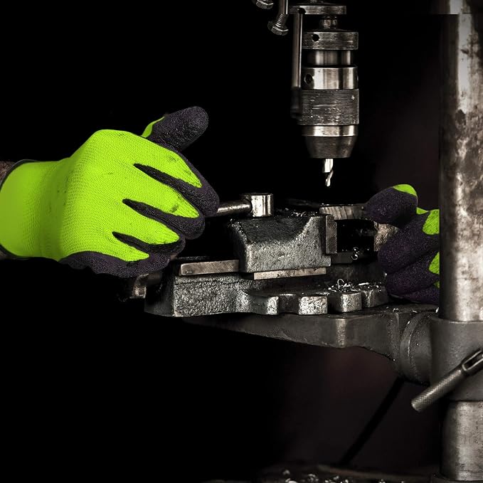 Evridwear Crinkle Latex Rubber Hand Coated Safety Work Gloves - Image 7