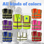 Custom Safety Vest High Visibility Reflective Customized Logo Construction Work - Image 2