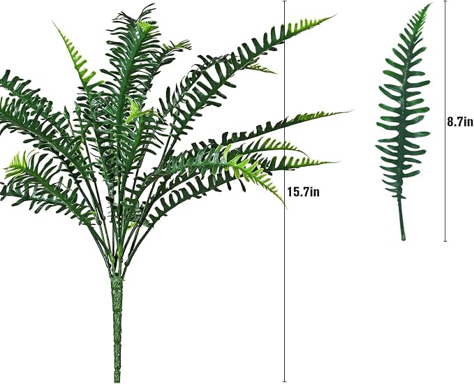 UV-Resistant Artificial Plants Faux Ferns – Certified Fade-Proof Outdoor Decor - Image 2