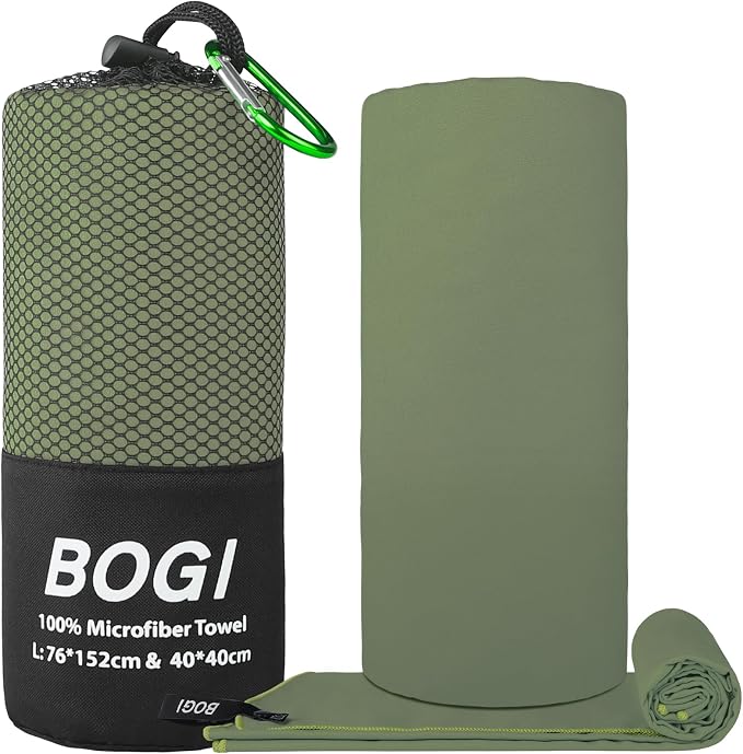 BOGI Microfiber Travel Sports Towel-Quick Dry Travel Towel, Soft Lightweight - Image 2