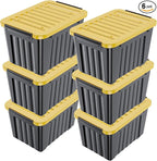 Nazhura 97 Quart Plastic Storage Bin, Stackable and Nestable Storage Boxes by NazhuraGoodCompanionAtHome
