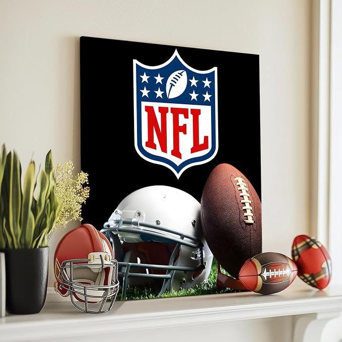 B.B.F MAKE American Football Canvas Wall Art Super Champions Bowl Poster Rugby - Image 2