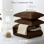 JOLLYVOGUE Twin XL Comforter Set, Ultra-Soft Bed in a Bag Twin XL Size 5 Pieces - Image 5