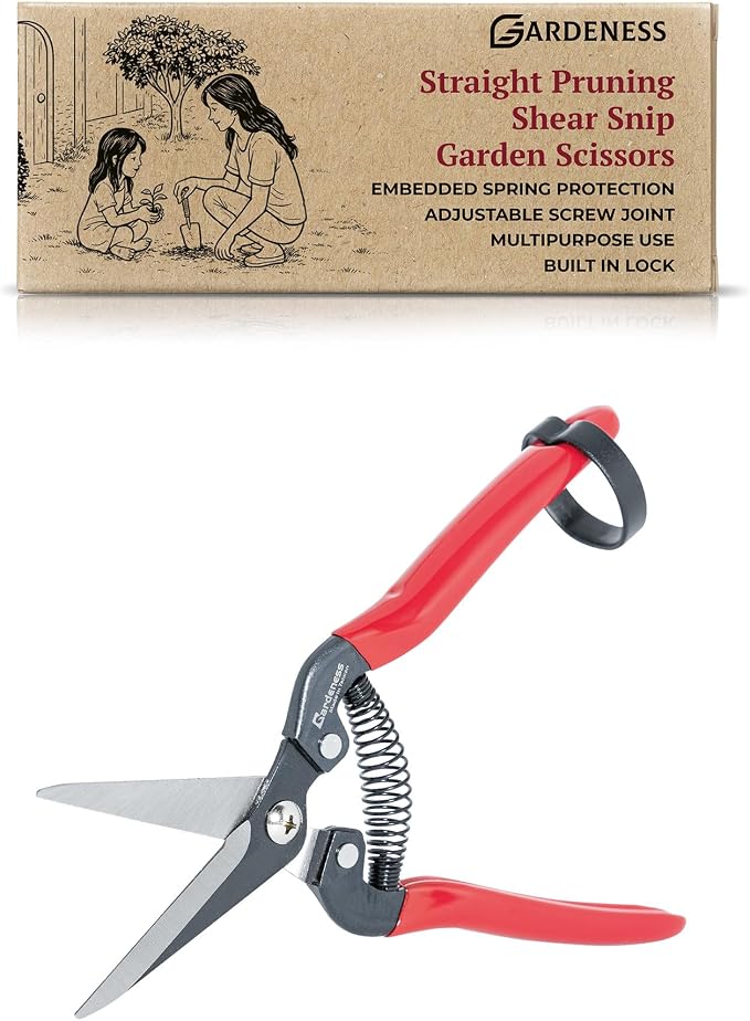 Gardeness Straight SK5 Steel Pruning Shear Garden Scissor Flower Leaf Trimmer by Gardeness