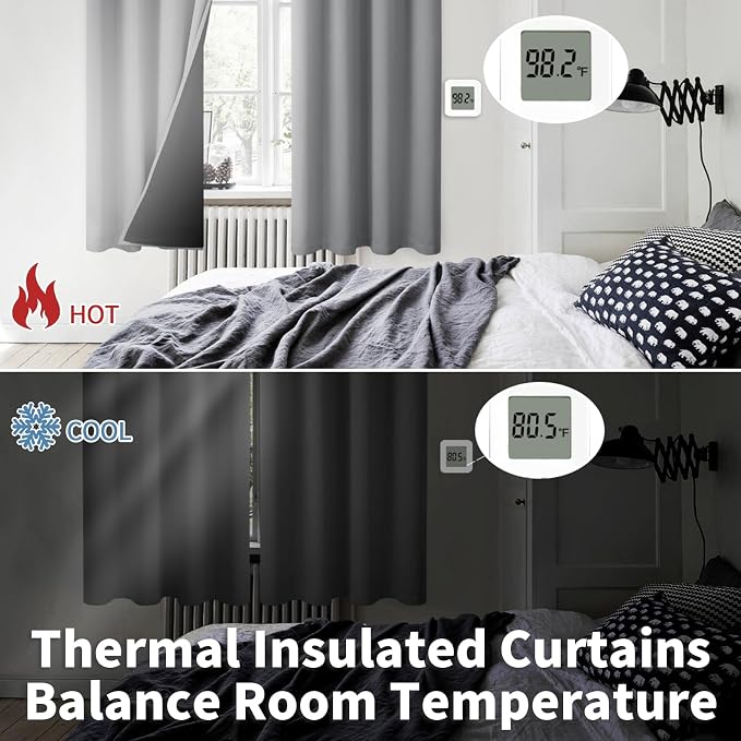 BGment Short 100% Blackout Curtains - Image 4