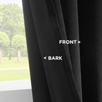 Joydeco Black Velvet Curtains 108 Inches Long, Luxury Grommet Blackout Curtain - Image 4