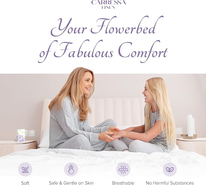 Carressa Linen 100% Egyptian Cotton Pillow Cases Queen Size Set of 2 - Image 4