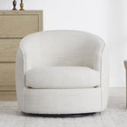 CHITA Swivel Barrel Chair, Modern Comfy FSC Certified Upholstered Boucle Accent - Image 3