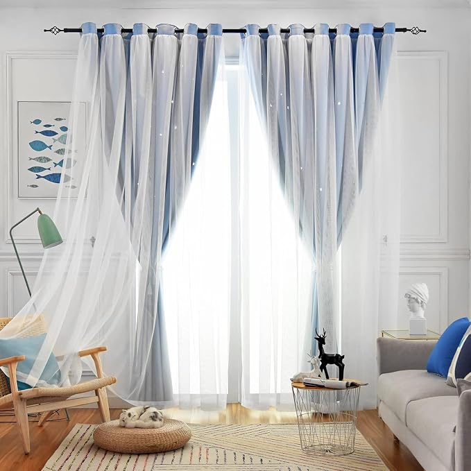 Star Curtains, 2 Panels, Bedroom & Living Room - Image 7