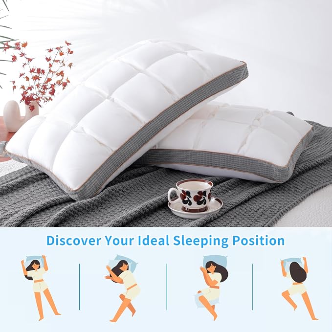 YOUR MOON Soft Pillow Queen for Sleeping, Super Soft Support Down Alternative - Image 7