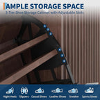 IDEALHOUSE Fluted Shoe Cabinet Storage - Image 7