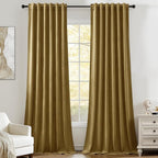 AUSSPVOCT Brown Velvet Curtains 84 Inches by AUSSPVOCT