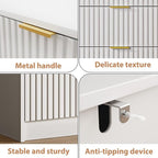 White Dresser for Bedroom, 8 Drawer Double Dresser, Modern Chest of Drawers for - Image 3