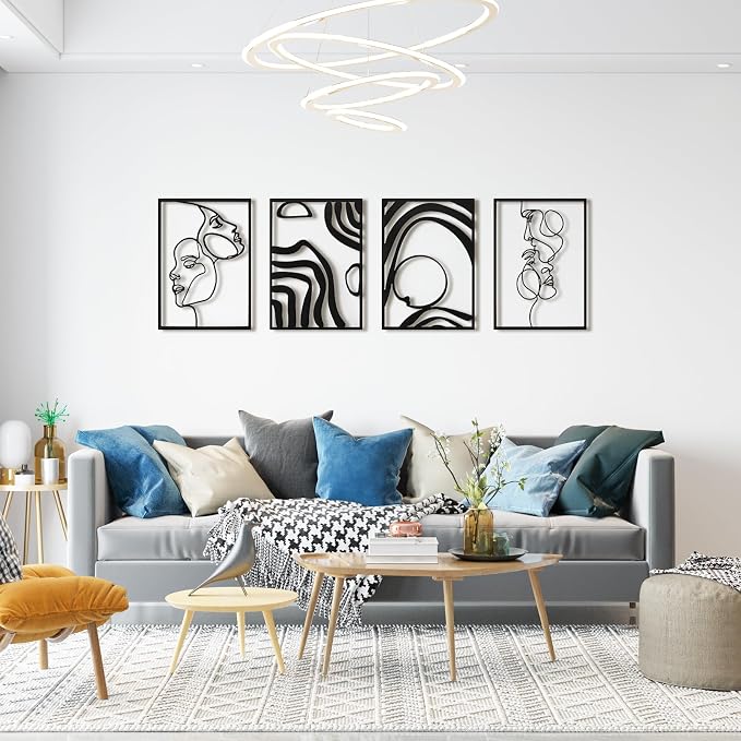 Art3d Metal Wall Art, Line Art Wall Décor, Life and Romance Story theme - Image 9