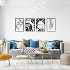 Art3d Metal Wall Art, Line Art Wall Décor, Life and Romance Story theme - Image 9