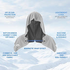 3 Pack Cooling Hoodie Towels for Neck and Face, UPF 50 Sun Protection & Instant - Image 2
